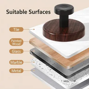 Vintage wood grain suction cup hook for tiles glass and marble, strong load bearing
