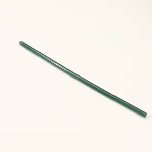 Close-up detail of a dark green reusable straw for 40oz tumblers