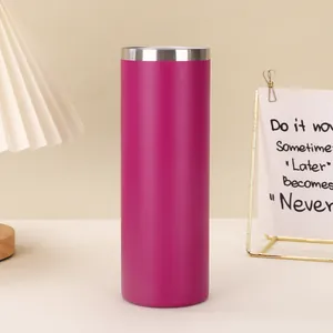 Pinkfarbener 20oz Edelstahl-Vakuum-Isolierbecher mit dekorativen Wohnaccessoires