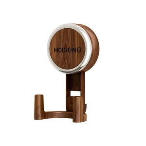 Premium walnut wood pattern rotatable suction cup hook with vacuum lock for wall mounting