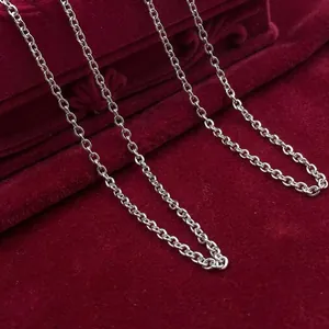Silver stainless steel link chain for pet cremation memorial necklace jewelry