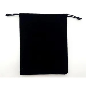Small black velvet drawstring pouch for jewelry or small pet urn pendant packaging