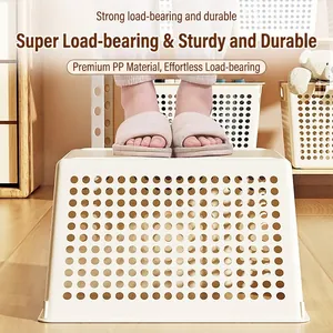 Panier de rangement en plastique durable avec design perforé pour collations et jouets