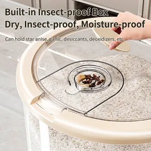 Luftdichter Reisbehälter mit integriertem insektensicherem Fach im Deckel
