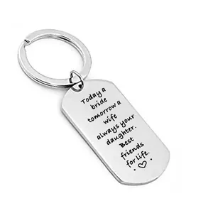 Edelstahl Dog Tag Anhänger Graviert Today A Bride Tomorrow A Wife Herz Muster Für Hochzeit Geschenk DIY Schmuck Zubehör