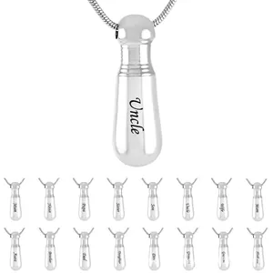 Collier Urne de Crémation Batte de Baseball en Acier Inoxydable pour Cendres Pendentif Commémoratif Hommes Femmes