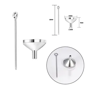 Kit mini imbuto in acciaio inox con perno di riempimento per ciondoli da urna