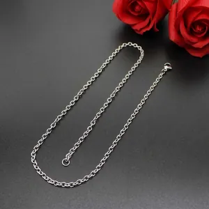 Silver stainless steel cross chain necklace for pet cremation jewelry accessories