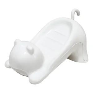 Lindo jabonera de plástico con forma de gato blanco para drenaje creativo de baño