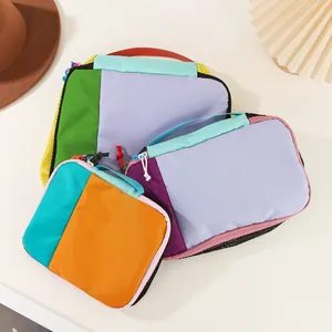 Bright 3-piece set of dopamine-colored nylon waterproof storage bags for travel gear
