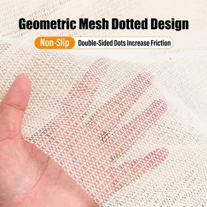 Tapis en maille antidérapant pour draps avec design à picots géométriques double face
