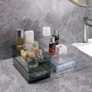 Organizador de maquillaje de acrílico apilable para cosméticos de lujo de mesa
