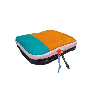 Colorful dopamine style waterproof nylon travel organizer storage pouch for toiletries