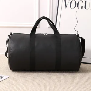 Minimalist black waterproof multi-functional travel duffel bag for gym and yoga workouts