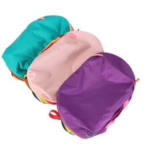 Dopamine color blocking waterproof nylon backpacks with large capacity for travel