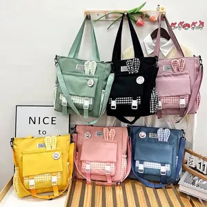 Bolsos tote elegantes con orejas de conejo para estudiantes y desplazamientos diarios