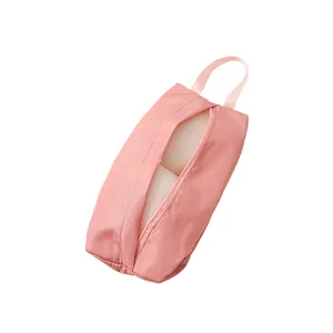 Pink portable waterproof travel storage bag for organizing underwear and cosmetics