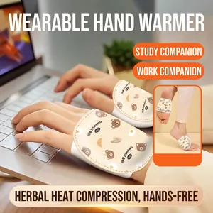 Wearable Self-Heating Hand Foot Warmer Pads Cartoon Bear Disposable Heating Patches For Winter Student Children Thermal Relief
