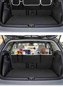 Schwarzer Universal-Auto-Rücksitz-Organizer für den Kofferraum mit großem Stauraum-Beispiel