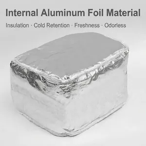 Borsa termica argento con rivestimento in alluminio per conservazione caldo e freddo