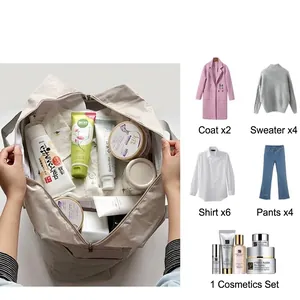 Faltbare Reisetasche mit großem Fassungsvermögen für Kleidung und Kosmetik