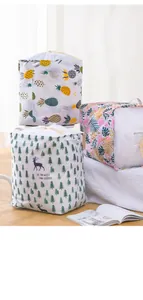 Grands sacs à linge pliables avec cordon de serrage et motifs pour le rangement de maison