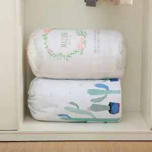 Gran bolsa de almacenamiento de edredón impermeable con cordón y estampados florales