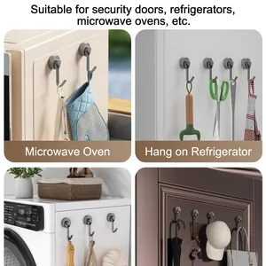 Heavy duty magnetic hooks for refrigerator and steel surfaces kitchen organization