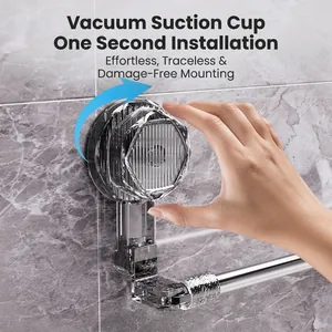 Vacuüm zuignap handdoekrek zonder boren voor een moderne badkamer aan de muur