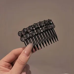 Vintage Butterfly Rhinestone Hair Comb Insert Elegant Crystal Hair Clip For Women Daily Styling Hair Accessories