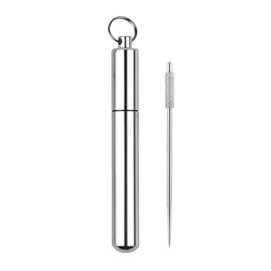 Portable Aluminum Alloy Toothpick Case Waterproof Sealed Mini Pill Bottle Container With Keychain Metal Storage Box