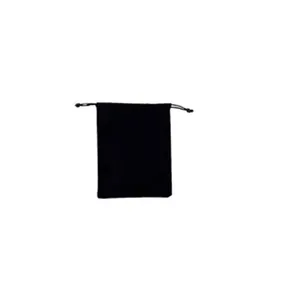 Small black velvet drawstring jewelry gift pouch for heart perfume bottle pendant
