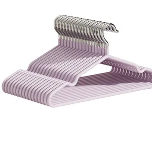 Non-Slip Non-Marking Clothes Hangers Thickened Metal Dipped Plastic Coating Hangers For Closet Drying Household Daily Use Storage Hangers