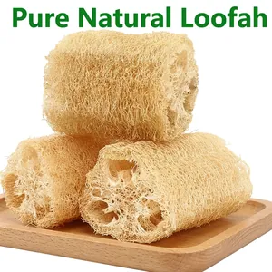 Natural organic dried loofah sponges for sustainable kitchen dishwashing and cleaning
