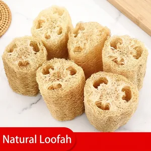 Natural eco-friendly loofah sponges for kitchen dishwashing and scrubbing pads