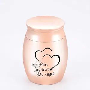 Mini Keepsake Urn For Human And Pet Ashes Metal Memorial Jar Small Cremation Urn With Heart Tree Of Life Engraving Keepsake