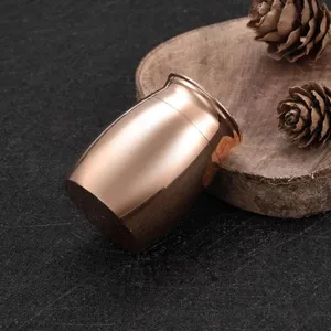 Rose gold mini pet cremation urn memorial keepsake with sealed lid, 30x40mm size.