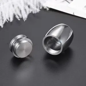 Small stainless steel cremation urn for human or pet ashes, 30x40mm memorial keepsakes