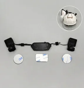 Detaillierte Ansicht der Elektromotorkomponenten und 3M-Klebepads für Katzenohren