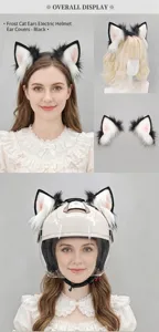 Detailansicht des elektrisch beweglichen Katzenohren-Stirnbands für Cosplay und Helm