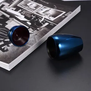 Small blue metallic keepsake urn for human or pet ashes with secure lid
