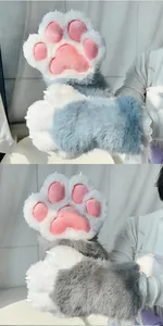 Niedliche flauschige Katzenpfoten Fursuit-Handschuhe für Cosplay und Aufführungen