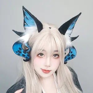Dark Cthulhu octopus tentacle beast ear headband for Halloween siren demon cosplay.