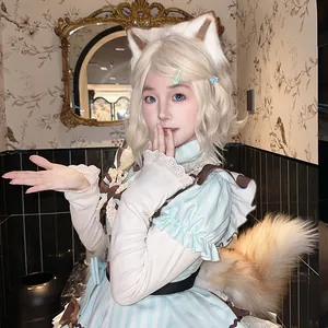 Πλήρες σετ αξεσουάρ cosplay με ηλεκτρική τηλεχειριζόμενη ουρά και αυτιά αλεπούς.