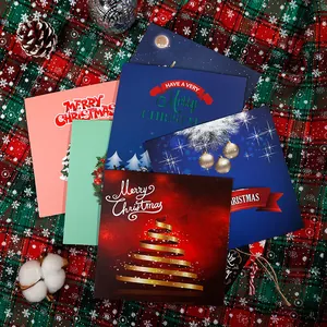Festliche 3D-Weihnachtsgrußkarten in verschiedenen Farben mit weihnachtlichen Motiven