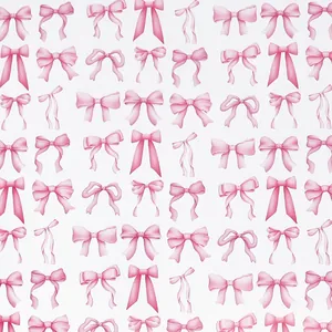 Naadloos patroondetail van roze aquarel strikmotieven op wit cadeaupapier van kwaliteit