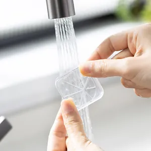 Butoirs de poignée de porte en silicone transparent lavables pour protection murale