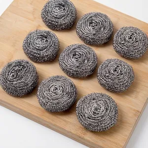 Stainless Steel Cleaning Ball Kitchen Scrubber Rust Resistant Steel Wool Scouring Pad For Pot Pan Dish Cleaning Home Tool