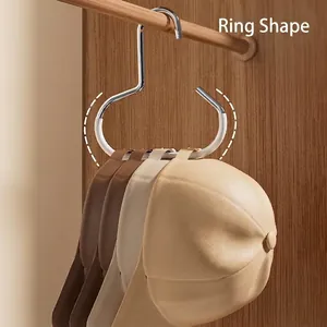 Multifunctional metal hat hanger hook for closet baseball cap storage organization