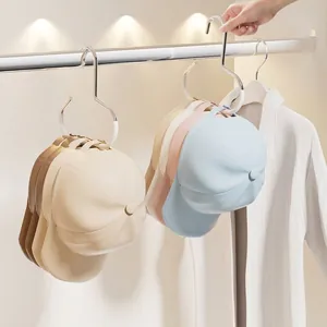Multi-functional hat organizer hook for baseball caps, space-saving closet storage hanger
